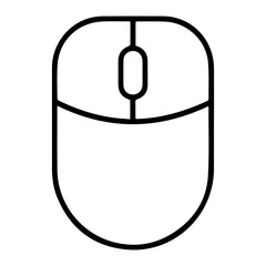 Flat Icon of Computer Mouse - Technology and Input Device Symbol