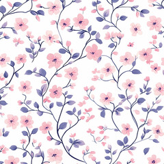 Delicate floral pattern design nature inspired digital art light background elegant viewpoint artistry concept for home decor