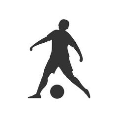 Fototapeta premium Silhouette Playing Soccer on the Field Design