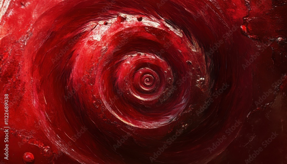 Poster abstract red swirling vortex artistic creation