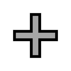 Obraz premium Gray Plus Symbol 