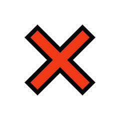 Fototapeta premium Red X Symbol 
