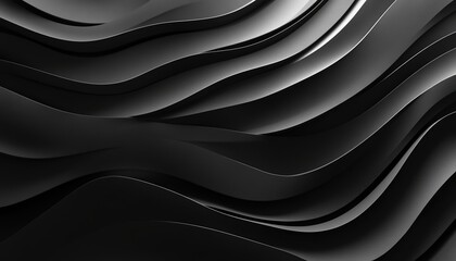 Obraz premium Abstract Black Wavy Lines Background Design