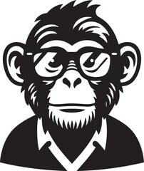 Fototapeta premium Cool Monkey Wearing Sunglasses