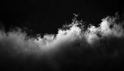 Fototapeta premium White Smoke Billows Against a Dark Background