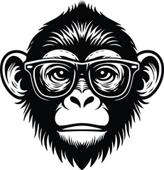 Obraz premium Cool Monkey Wearing Sunglasses