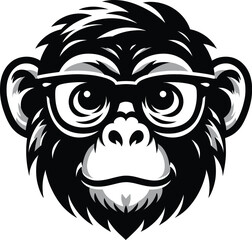 Fototapeta premium Cool Monkey Wearing Sunglasses
