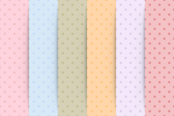 Multicolored polka dots seamless background © natrot