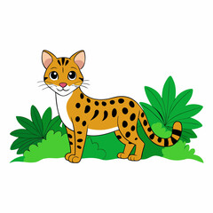 Fototapeta premium a ocelot in a jungle