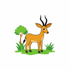 a antelope in a jungle