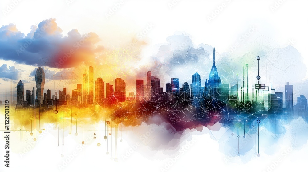 Poster Visualizing collaboration in asean dynamic urban landscapes and technology integration in aerial views