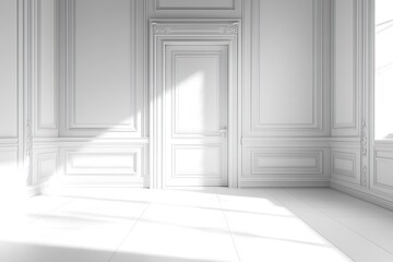 Fototapeta premium Door flooring lighting white