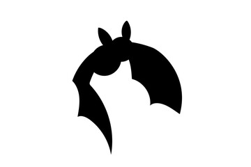 Fototapeta premium clip art of simple black bat silhouette