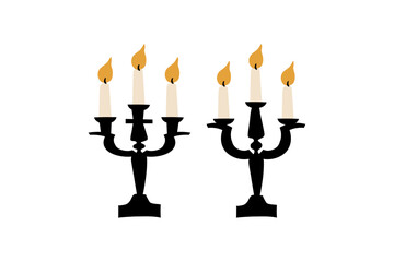 Clip art of candle, candlestick