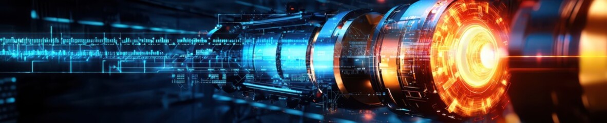 Obraz premium Dynamic energy pump system in a high-tech tank glowing with gigapixel standard technology industrial environment futuristic viewpoint