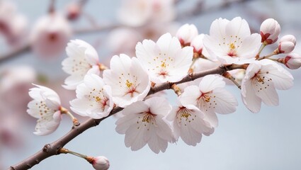 Fototapeta premium branch of white blossom isolated on transparent background cutout