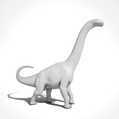 dinosaur 3d model, white background