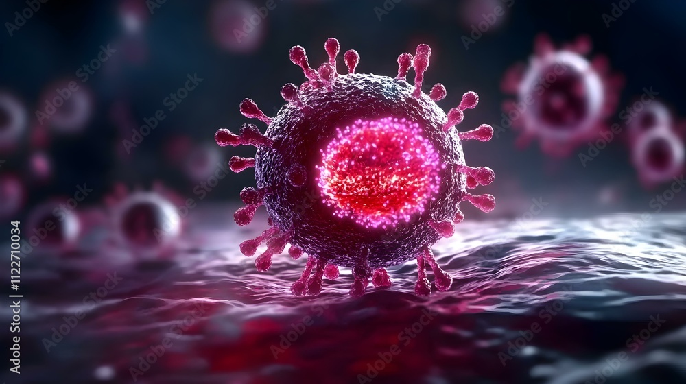 Poster extracellular vesicle interaction, visual representation of cellular communication through vesicles,