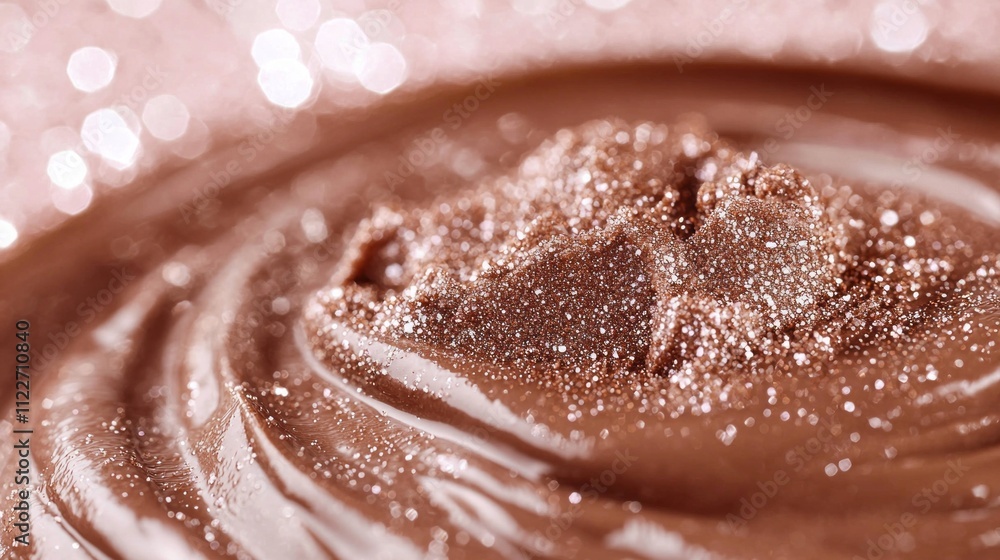 Aufkleber captivating mocha tones swirl together with shimmering sparkles, creating a vibrant display that ins