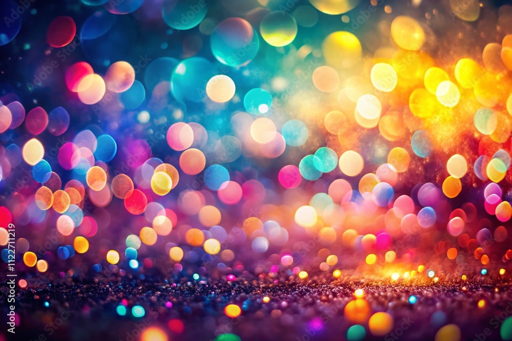 Poster abstract background of soft focus bokeh lights creating a dreamy atmosphere with colorful hues and b