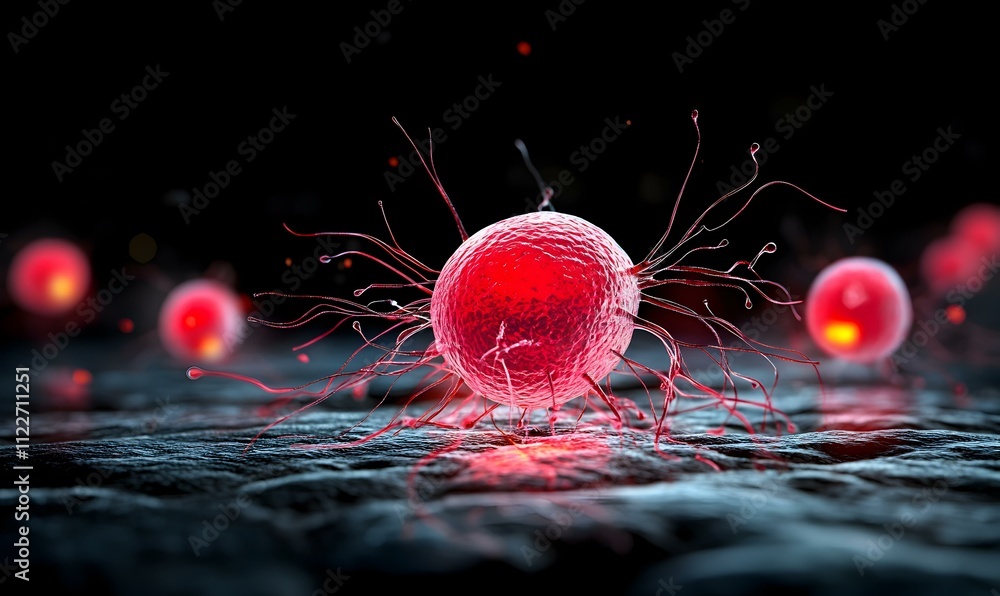 Poster stem cell differentiation process, visual representation of cellular transformation, showcasing stag