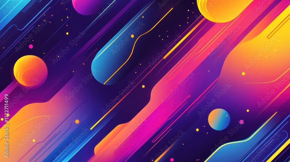 Poster abstract gradient combining geometric elements with smooth transitions.