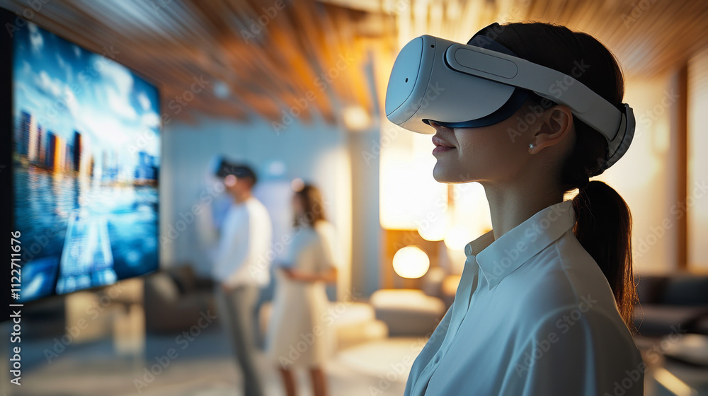 Poster metaverse technology future concept. vr virtual digital reality cyber metaverse simulation innovatio