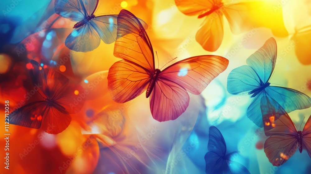 Poster artistic background blending abstract shapes with vibrant colors for unique visuals.