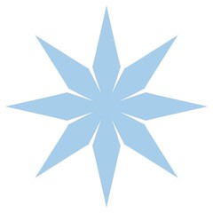 collection of snowflake illustrations for winter themes and icon and background purposes