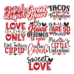 10 Valentine's Day Svg bundle 