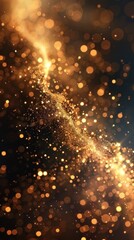Obraz premium Captivating burst of radiant illumination with glowing particles shimmering explosion and a mesmerizing abstract background This image evokes a sense of energy