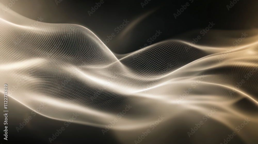 Poster futuristic tech mesh background with smooth gradients and dynamic patterns.
