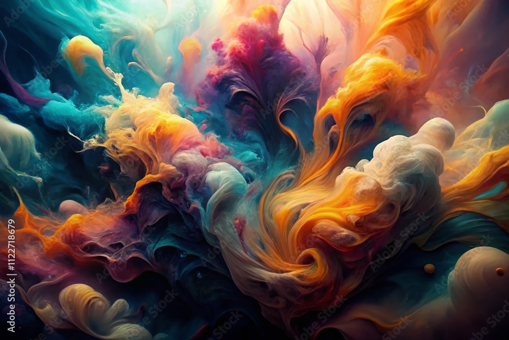 Aufkleber abstract ink texture background in low light: a stunning ai-generated visual experience for modern d