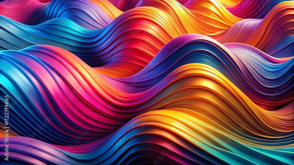 Poster abstract loop backdrop animation featuring a vivid wavy gradient in urban exploration style, perfect