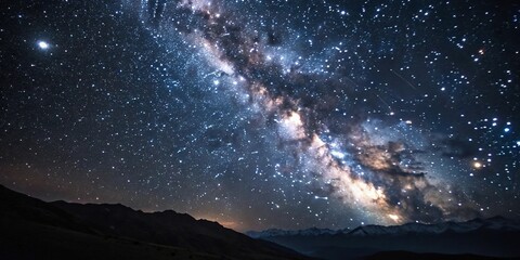 Fototapeta premium Deep space galaxy background with stars and constellations, space, nebulae, celestial, black hole, cosmic evolution