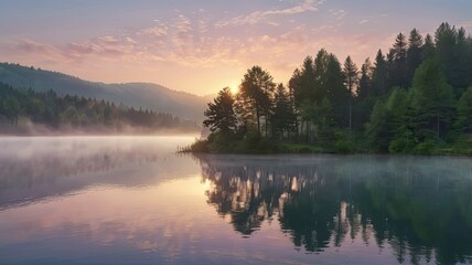 Tranquility And Peace On The Lake