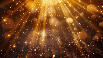 Obraz premium Golden Light and Glitter Background