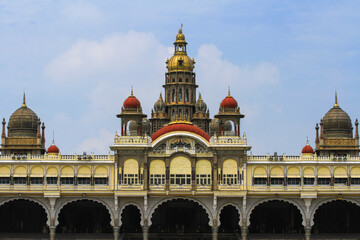 Fototapeta premium A image of historical buildings and Indian architecture in India.