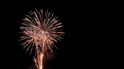 Fototapeta premium Fireworks shooting up into the air with explosive colors, luminous bursts, firework ascent