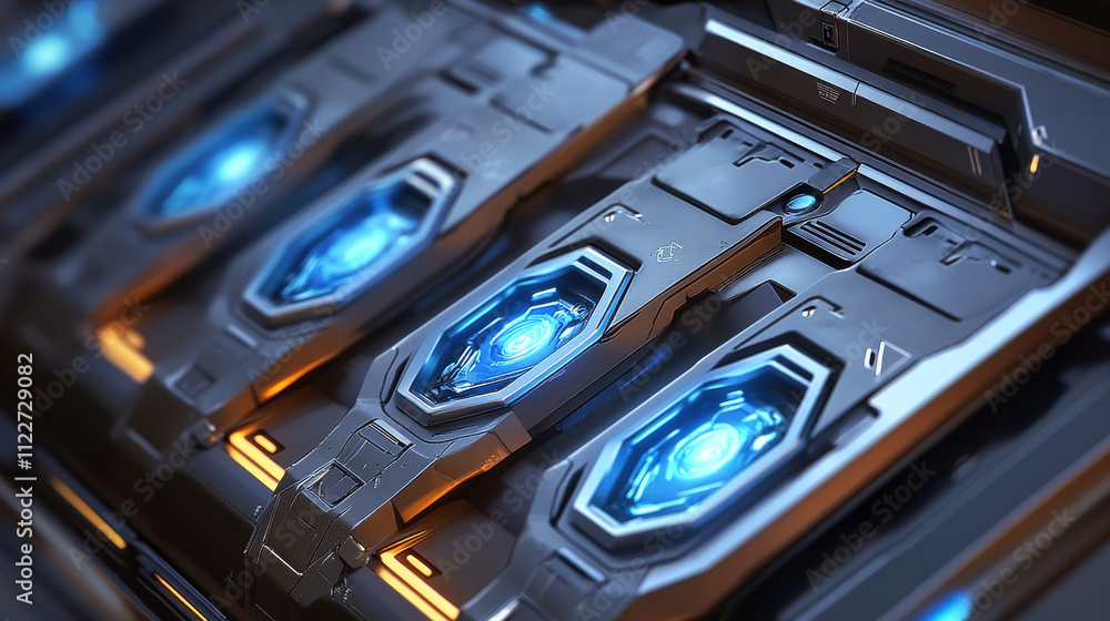 Poster futuristic technology frames interface hud element design for ui games
