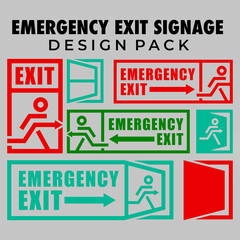 Obraz premium Emergency Exit design set