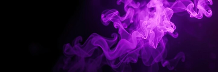 Obraz premium Glowing dark background with empty white textbox and magical purple smoke, fantasy, magical, ethereal