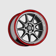 Obraz premium Automotive spare part illustration design