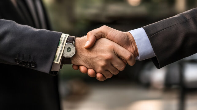 Magnifying glass is looking at the people and a money bag with a dollar sign on the scales. attracting investment, business cooperation, crowdfunding and startup. the cost of specialists and workers