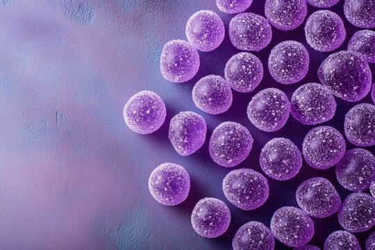 Purple candy cluster