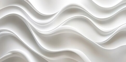 Obraz premium White Waves Texture on an Isolated Background for Creative Designs
