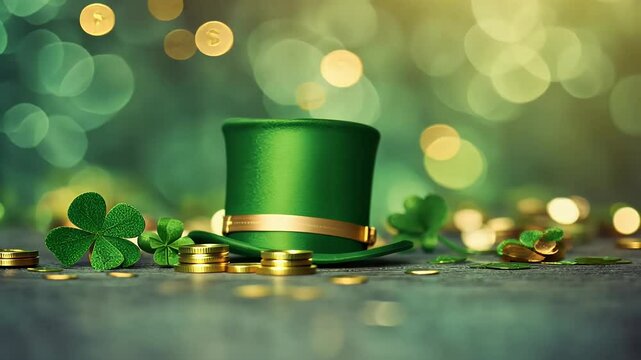 st patrick hat with spotlight in video