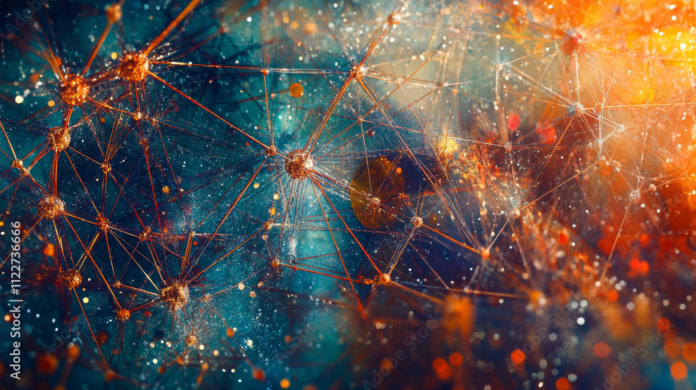 Poster abstract global technology background. futuristic data network representation. digital innovation co