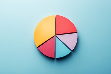 Obraz premium Slice of Insight: A Vibrant Pie Graph for Data Storytelling