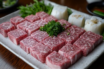 Fototapeta premium Raw meat on a plate